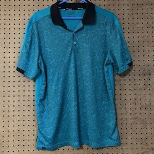 Adidas‎ Golf Shirt Teal Collar Polo Medium Climacool